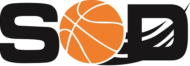 Logo mit den Buchstaben &bdquo;SOD&ldquo; und einem orangefarbenen Basketball, der zwischen den Buchstaben platziert ist.